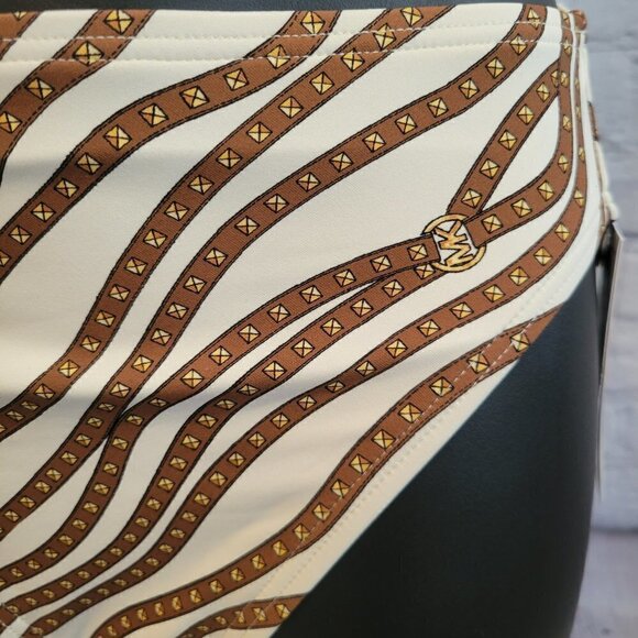 Michael Kors Printed Logo Ring Bikini Top and bottom - Picture 3 of 6